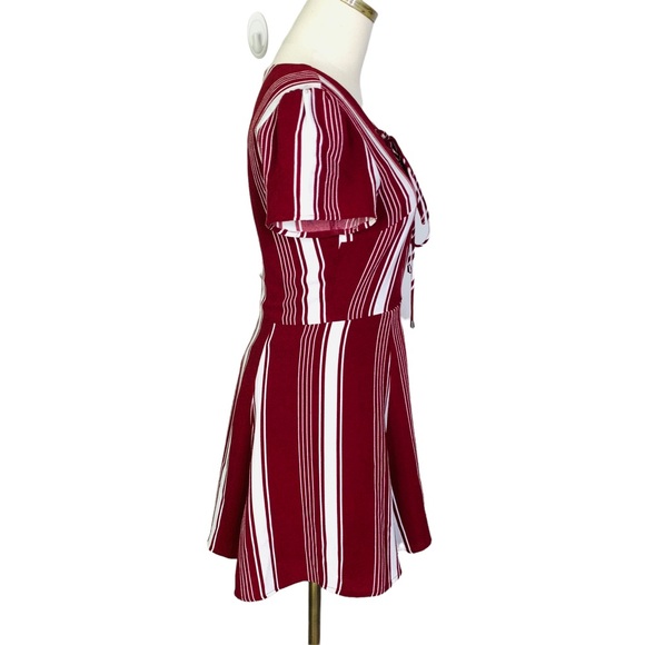 Lover + friends compass lace up Mini dress SMALL 3413 - Picture 4 of 10